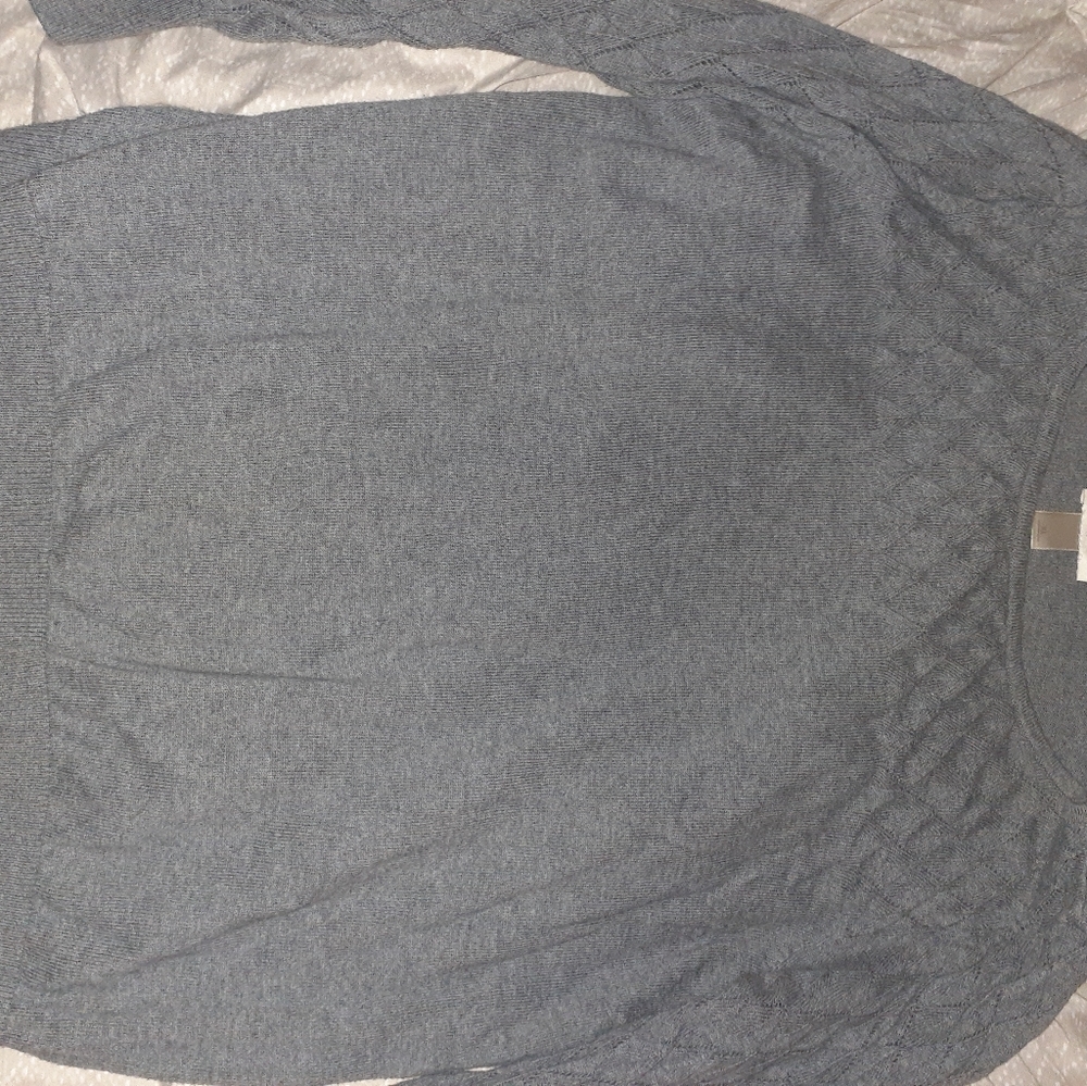 Gray  left sweater